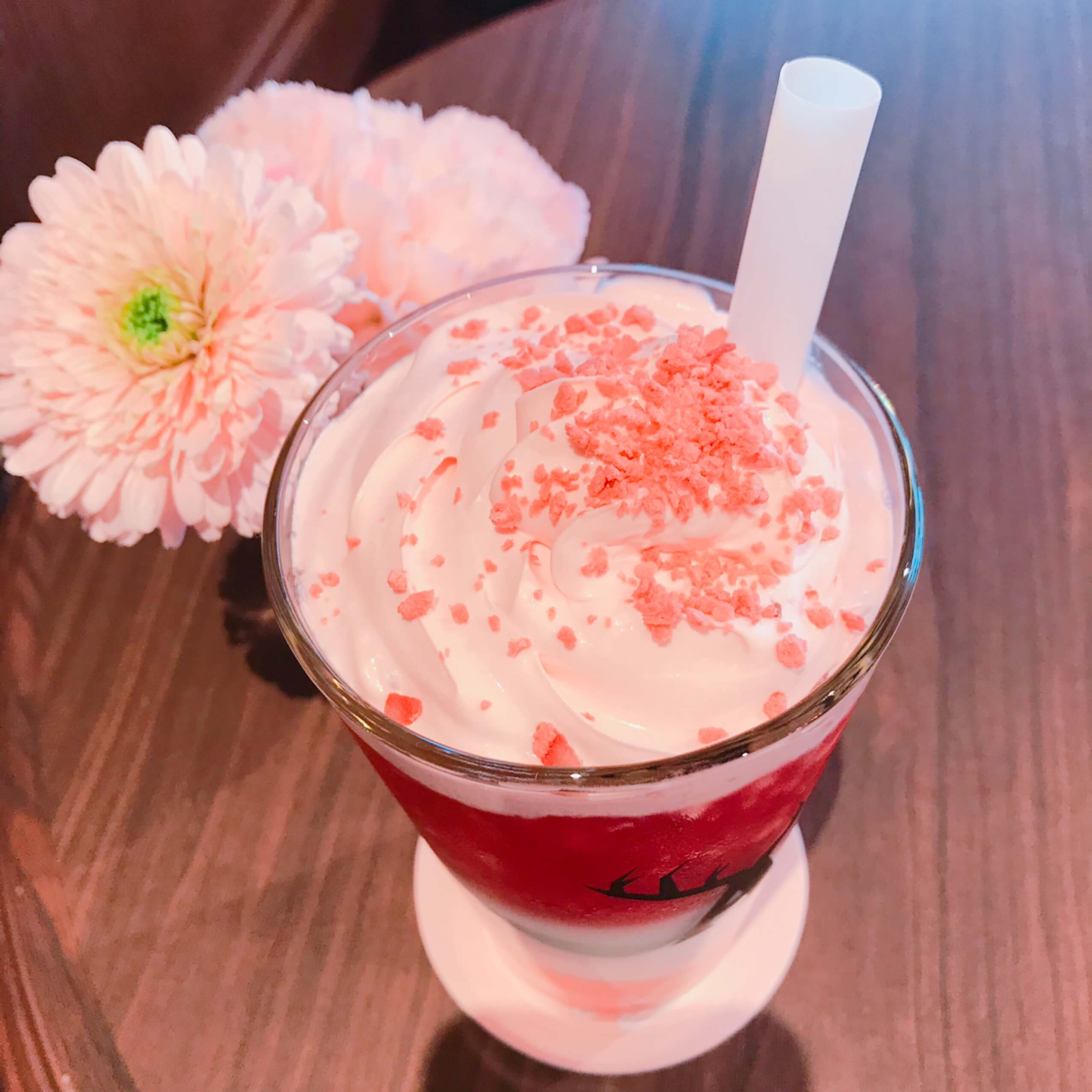 ゆめかわいい桜色クリーム。