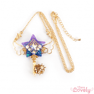 夜空の星の鍵ネックレス