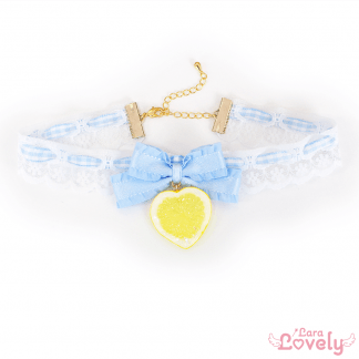 レモンツインテールリボン(水色)