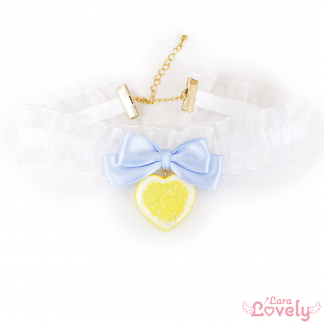 レモンツインテールリボン(水色)