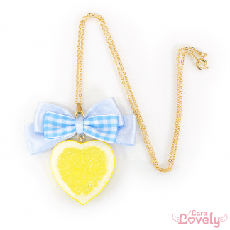 レモンツインテールリボン(水色)