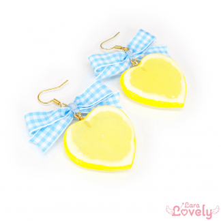 レモンツインテールリボン(水色)