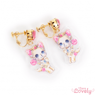 チワワのしょうちゃん大好き PureHeartお姫様の耳飾り (ピアス)