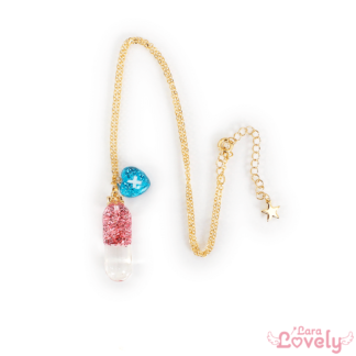 グリッターおくすりネックレス/ピンク