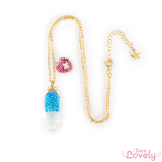 グリッターおくすりネックレス/ピンク