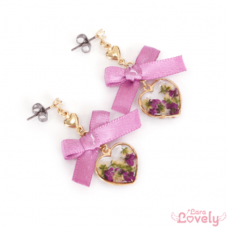 【旧POFY】アリッサムのお花畑ピアス