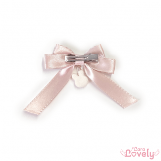 うさちゃんみつあみリボン(ピンク×紫)