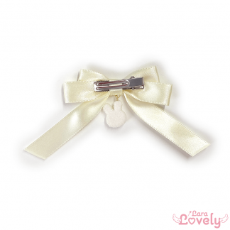 うさちゃんみつあみリボン(ピンク×紫)