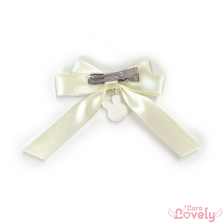 うさちゃんみつあみリボン(ピンク×紫)