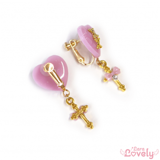 シュシュ風リボンブレスレット(ピンク)