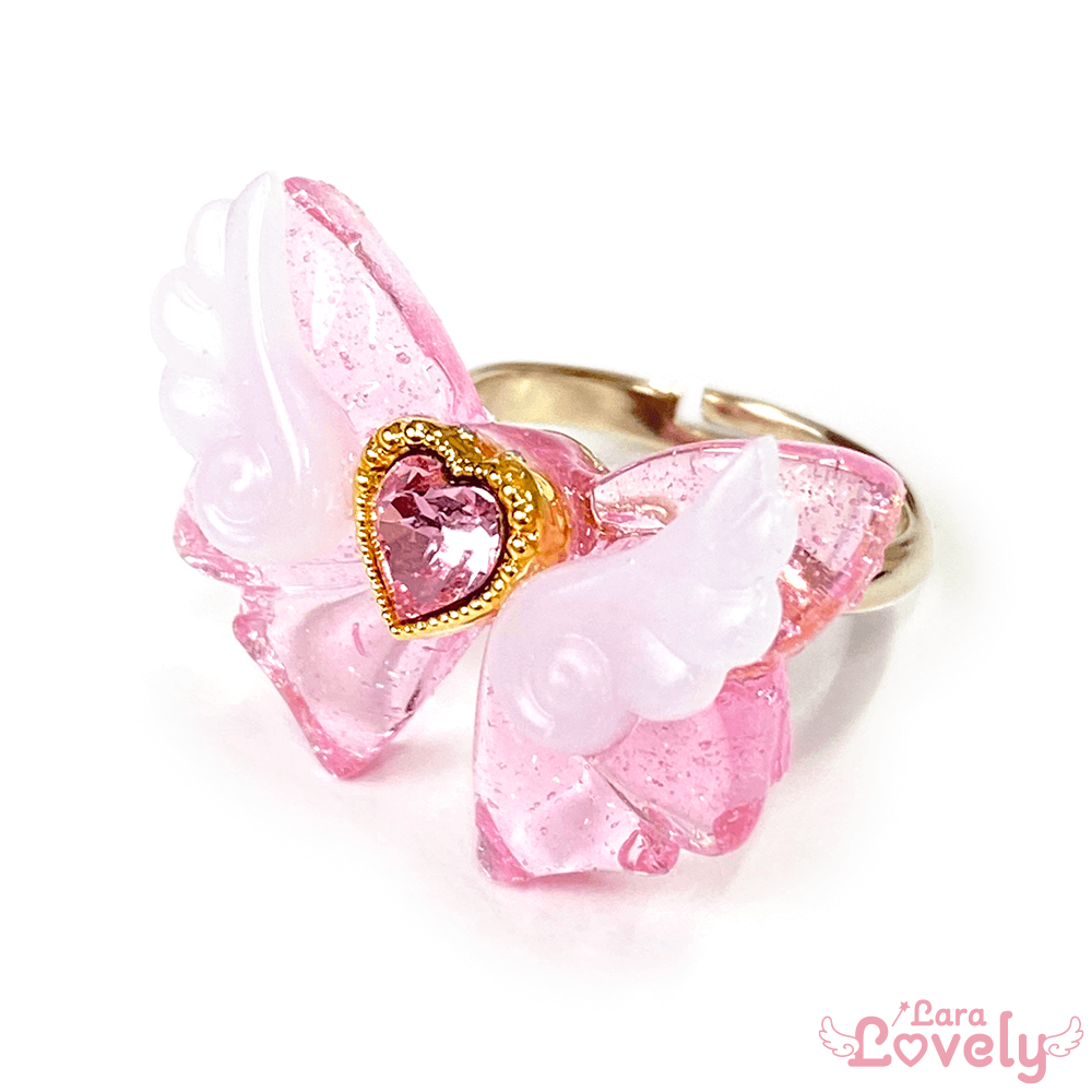 エンジェルリボンリング(クリアピンク) エンジェルリボンリング(クリアピンク)