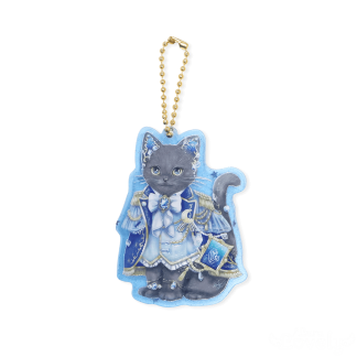 たくさんの星降る世界と光知る僕の特別な結びつき（アクリルキーホルダー）光を追いかけ、動く勇気を固める猫ver.