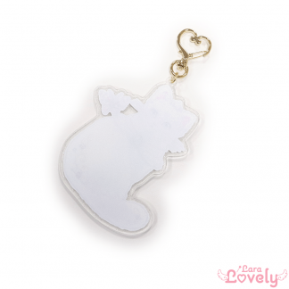 たくさんの星降る世界と光知る僕の特別な結びつき（アクリルキーホルダー）光を追いかけ、動く勇気を固める猫ver.